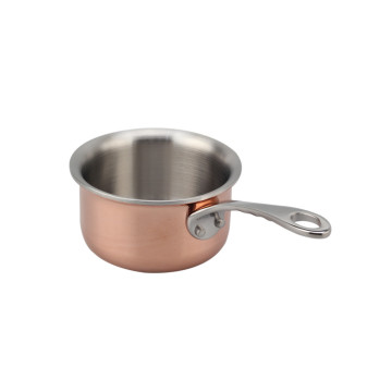 Rose Gold Stainless Steel 3-Ply Frying Pot