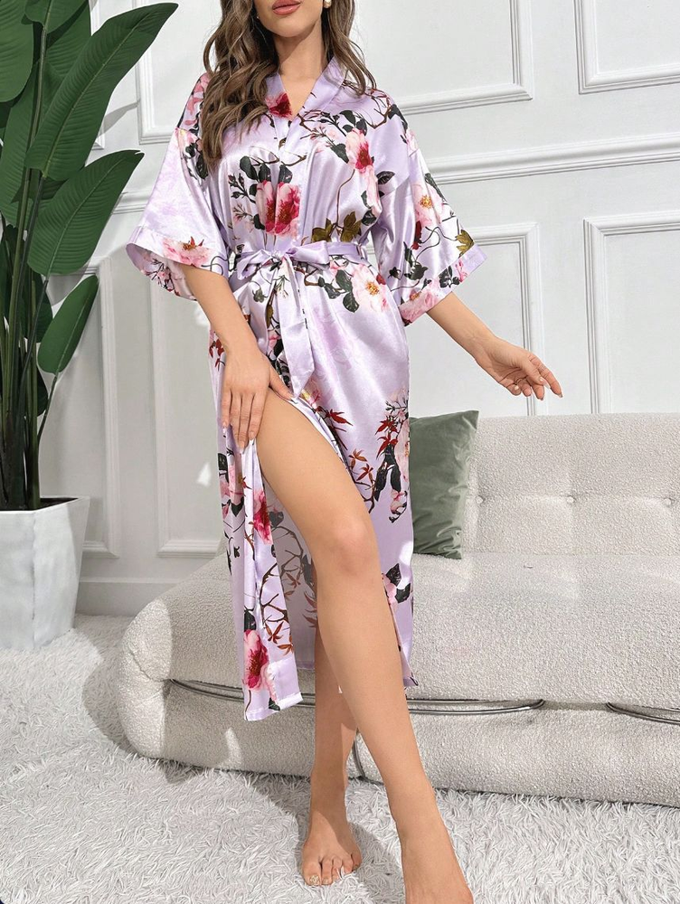 Роскошный шелковый пижамный галстук с принтом Pure Luxury Silk Feel Printed Pajamas Tie Pure