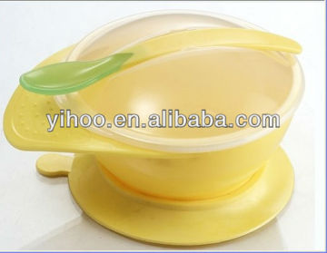 Non-slip plastic baby feeding bowl cutlery set for travel