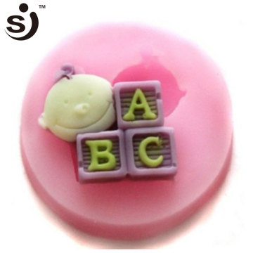 mini baby ABC Silicone Suga biscuit molds Cake Decorating fondant Silicon Mould