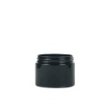 Plastic pet 150g black jar with black lid