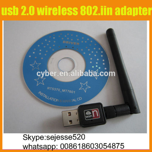 150 Mbps Mini USB wifi with antenna for tv receiver,computer,ipad