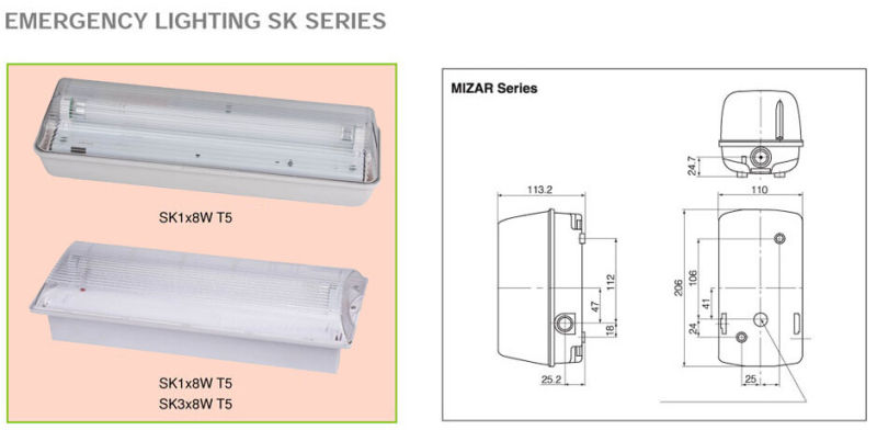 8W Maintained LED Emergency Light