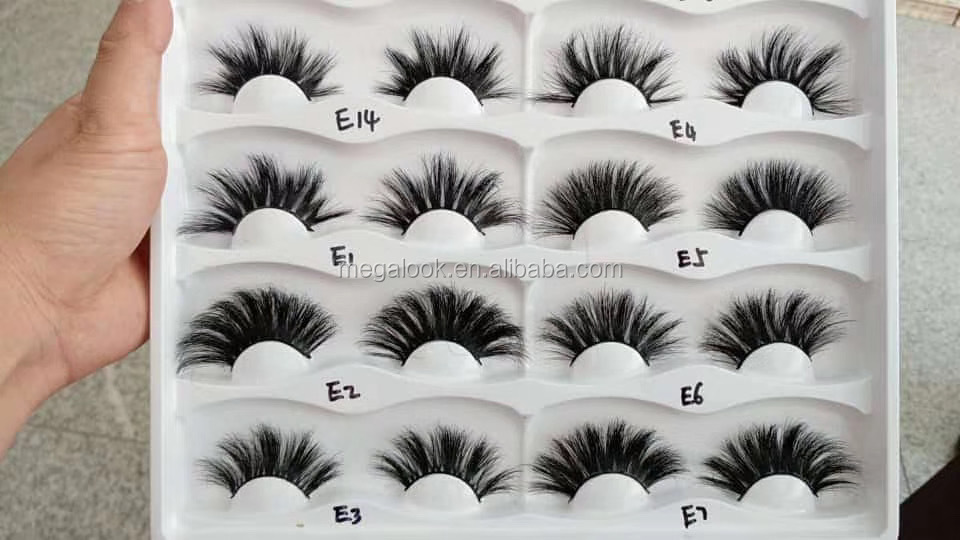 Wholesale Top Quality Private Label 25mm 5D Mink False Eyelashes Vendor with Custom Eyelash Packaging