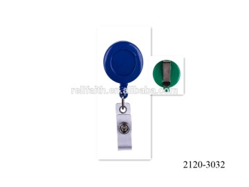 Badge Reel With Clear Vinyl Strap & Belt Clip.