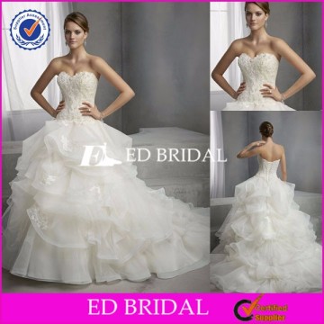 Ball Gown MH214 Sweetheart Layers Lace Organza Cinderella Wedding Dress