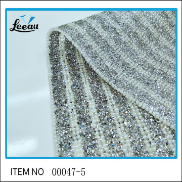 Iron Crystal mesh Pearl Rhinestone Sheet