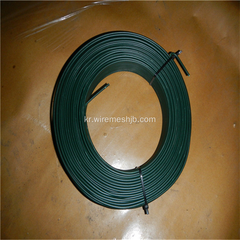 짙은 녹색 PVC Coted Iron Wire