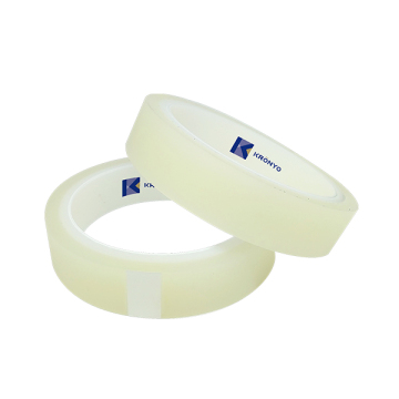 Clear polyolefin film rim tape for bicycle tire