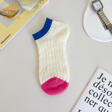 Version contrasting mesh short tube socks ins color blocked