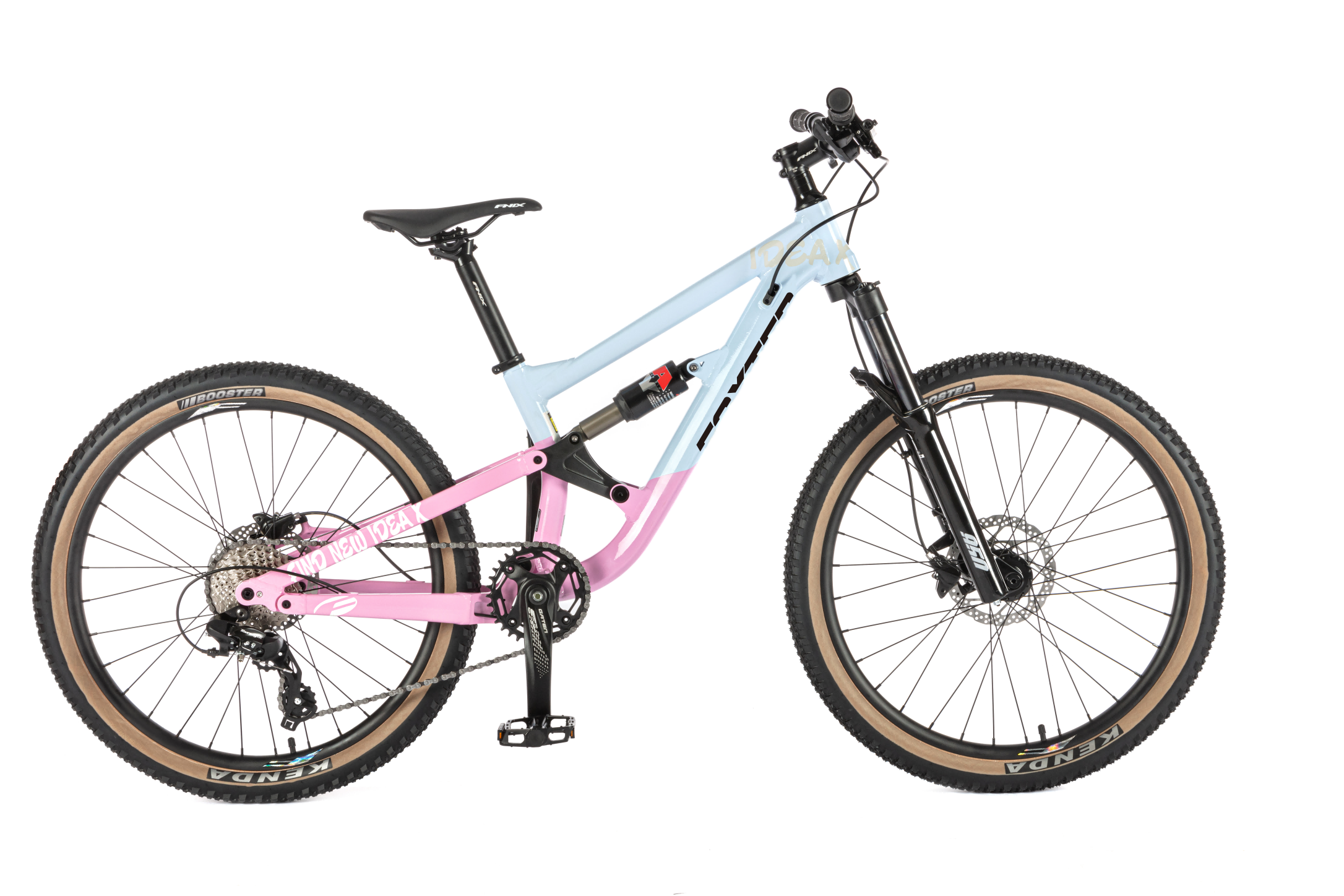 foxter alaşım çerçeve 24 inç FT980 8 vitesli yokuş aşağı dağ bisikleti süspansiyon şok pembe mavi foxter alloy frame 24inch FT980 8speed downhill moutain bike suspension shock pink blue