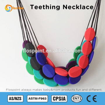Lastly deasign Charming Silicone Teething Bead For Baby Teether teething necklace mommy wearning