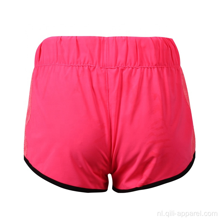 Soild Color Ademende elastische boord Strandshorts voor zwemmen