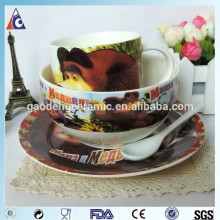 4pcs bone china dinnerware gift for kids