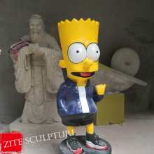 Indoor decoration cartoon figure resin fiberglass simpson statue