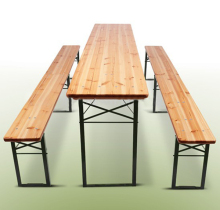 220cm Wooden Beer Table Set