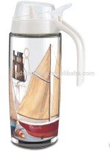 SINOGLASS 500ml MARITIME ADVENTURE Decal glass memole Oil and Vinegar Bottle