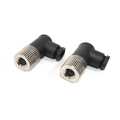 Industrial M8 3 4pin Connector de ângulo reto do sexo masculino/fêmea