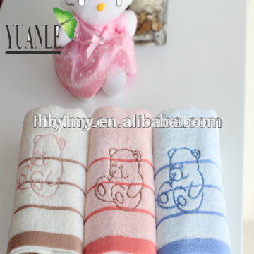 Soft absorbent terry towel with embroider little bear