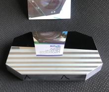 Metal mirror vanity tray