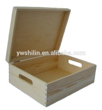 Natural plain solid wood box ,Wooden packaging