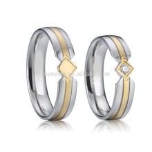 2014 fashion hot stainless steel rings gold plated jewelry rings