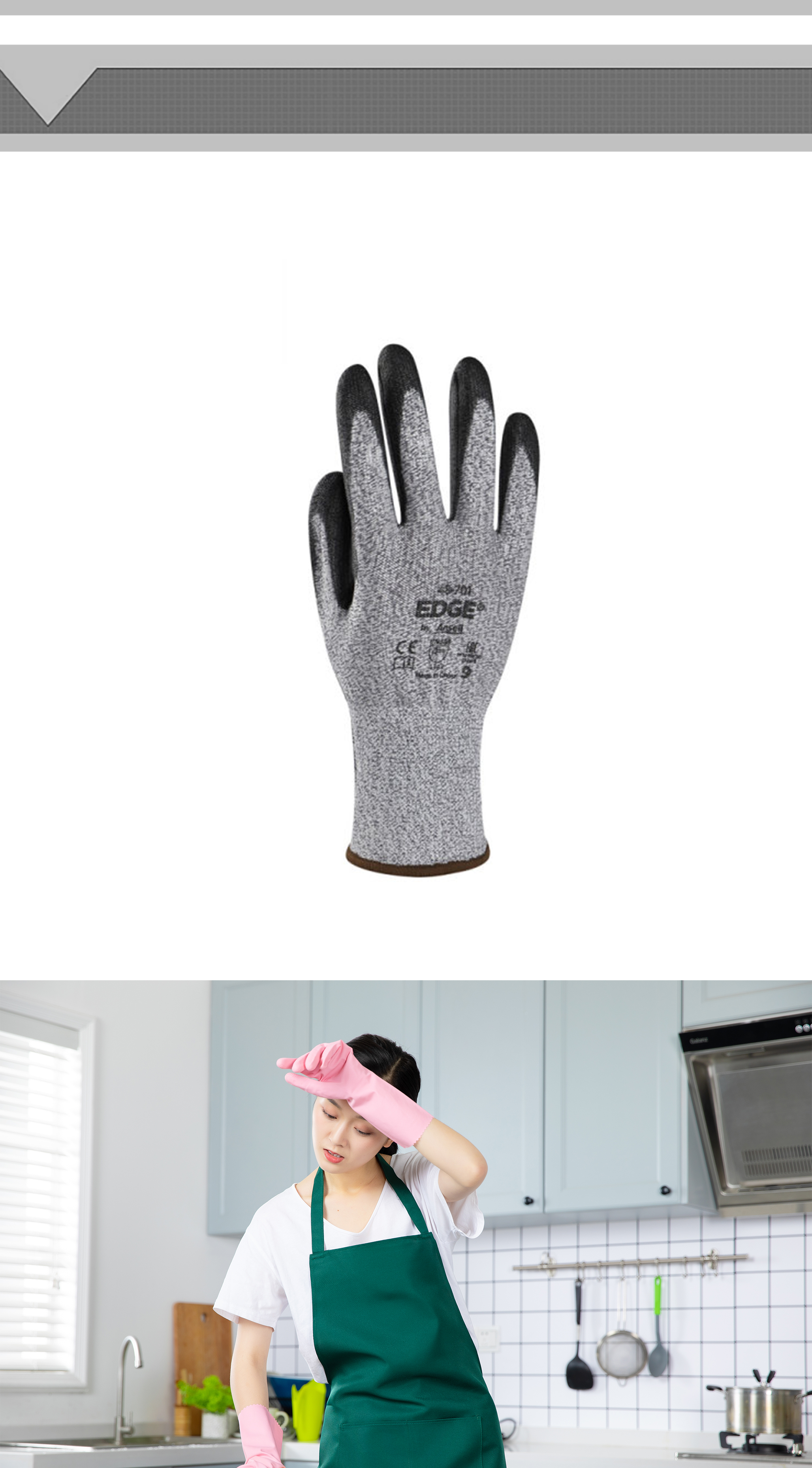 Unique design hot sale work safety heat insulating cut resistant glove