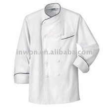classic design white long sleeve chef jacket