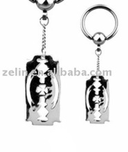 dangling razor lip rings jewelry