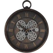14 inch retro industrial style wall clock, mechanical gear, Roman scale, exclusively for wholesale of large wall clocks