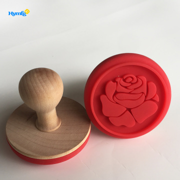 good rose shape Gift Silicone Cookie Stamp