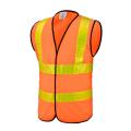 Orange Safety Vest with Crystal Reflective Tapes