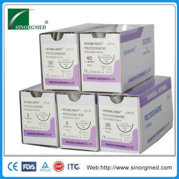 sterilized surgical pdo suture with needle