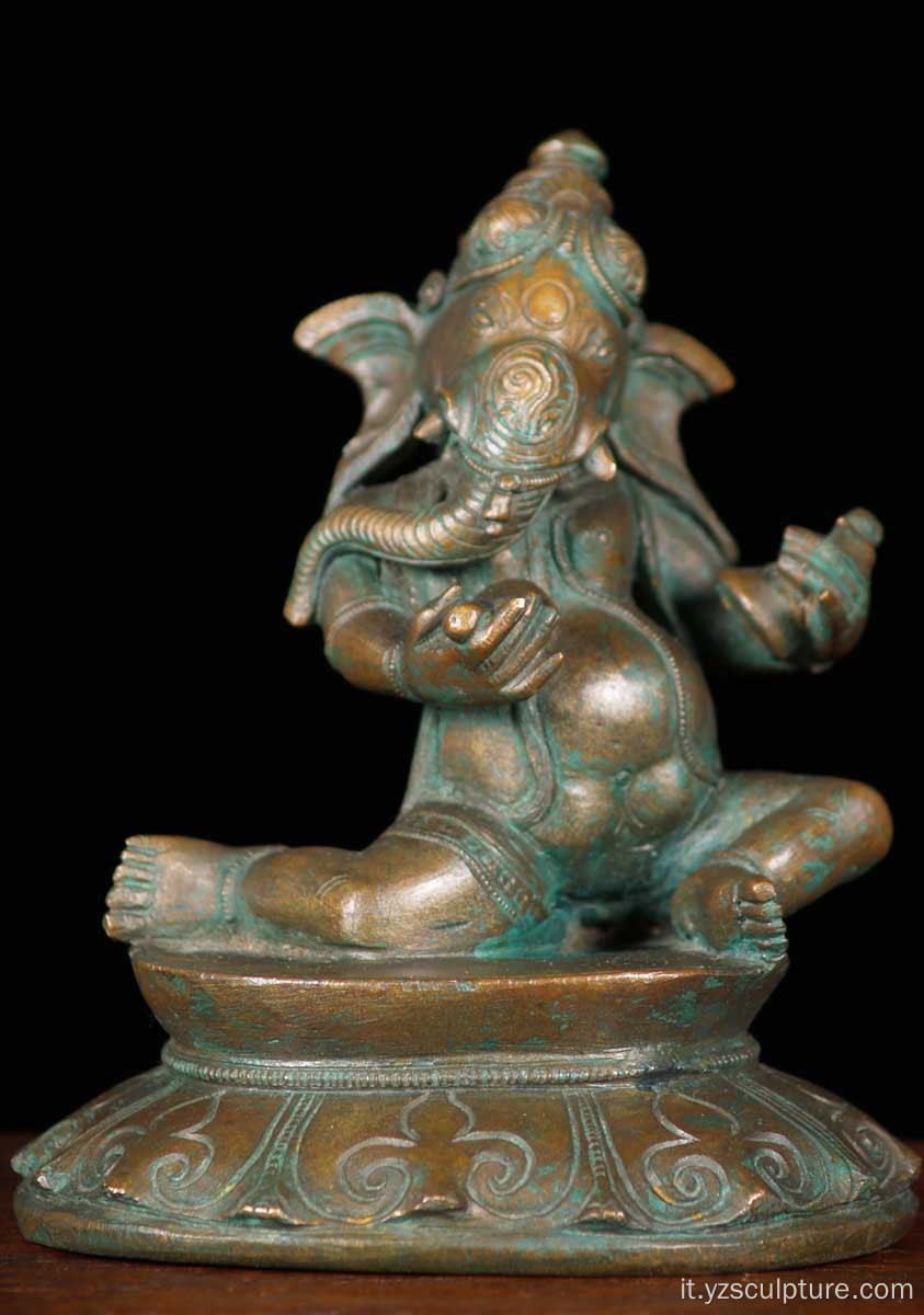 Bronzo antico statua di Ganesh in vendita