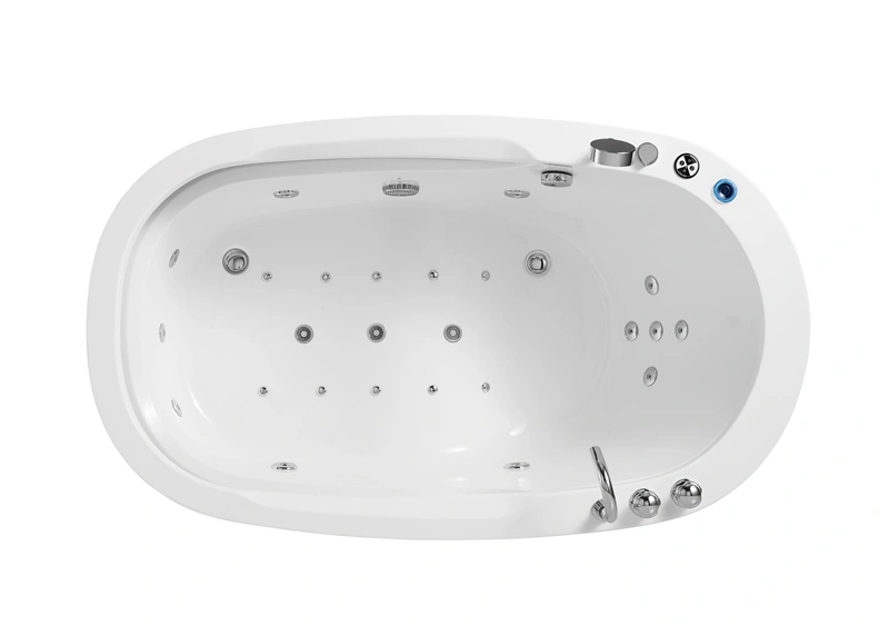 Oval Shape Air Hydro-Massage Small Freestanding Bath Movable Bathtub