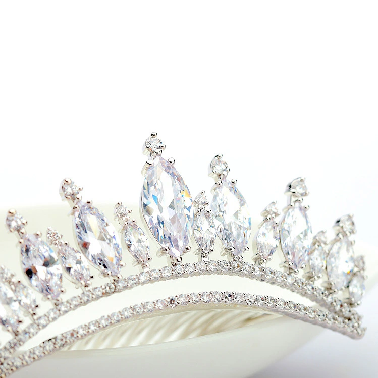 Beauty Shiny CZ Crystal Bridal Crown Tiara Jewelry Accessories