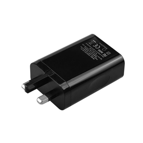 Carregador de parede usb de 30 W plugue do Reino Unido de porta dupla