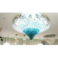 Hotel lobby crystal glass chandelier led pendant light