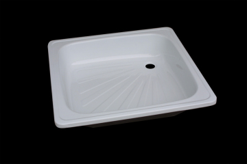 Enameled steel bathtub and steel enamel shower tray