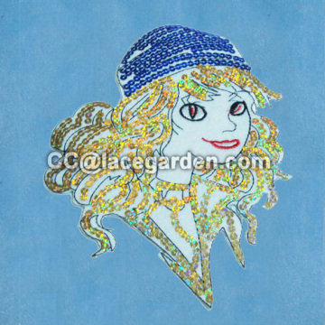 Angle Design Sequin Embroidery Patches