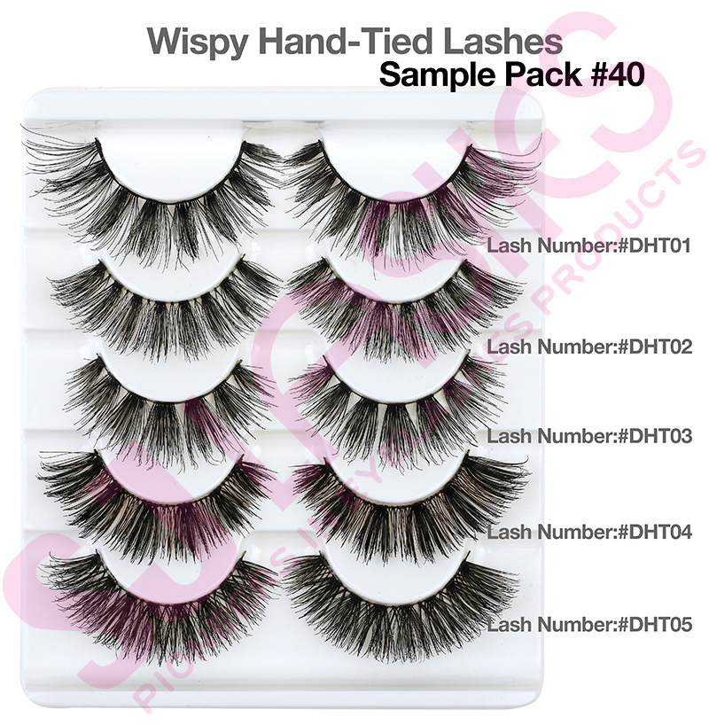 Private Labeling 100% Double-layered Hand-tied Makeup Eyelashes