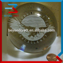 Dome Crystal Glass Custom Hemisphere Paperweight