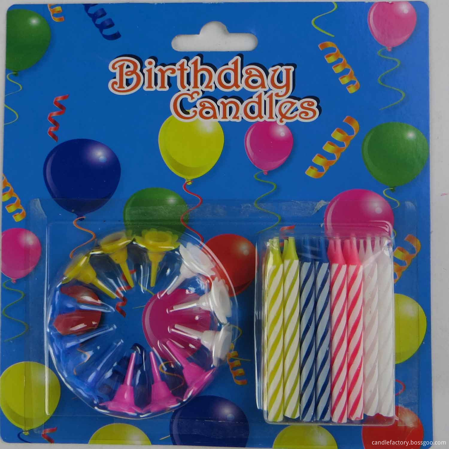 happy spiral little birthday candle