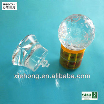 Plastic wine bottle cap with metal