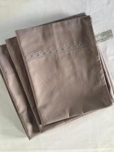 Cotton Sateen 400TC Flat Sheet with Embroidery