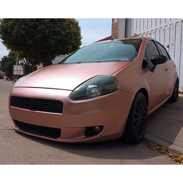 Satin Metallic Rose Gold Coche Vinyl Wrap