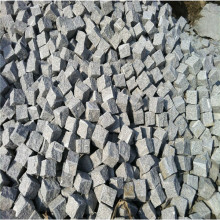 Grey cobblestone block