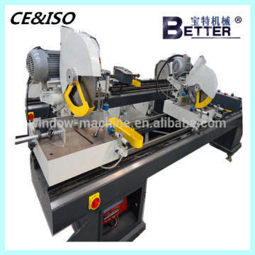 High quality UPVC window profile cutting saw with two head