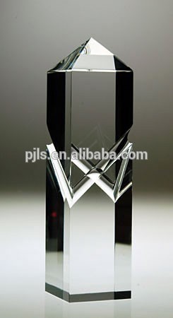 blank k9 obelisk crystal awards triangular prism