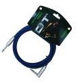 DBS seri instrumen gitar kabel Jack 90° ke Jack biru dikepang